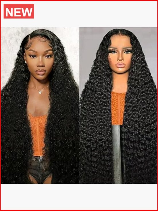 30 Inch Deep Wave Lace Front Wig Human Hair 13x6 HD Lace Frontal Pre Plucked